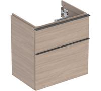 Geberit iCon mueble bajo lavabo, proyección corta, 59,2x61,5x41,6 cm, 502307, 502.307.JH.1, Color: Frente/carcasa: estructura de madera de roble/melamina, mango: lava/revestido de polvo mate