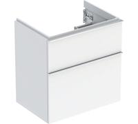 Geberit iCon mueble bajo lavabo, proyecciÃ³n corta, 59,2x61,5x41,6 cm, 502307, Color: Frontal/carcasa: blanco/lacado de alto brillo, mango: cromado brillante - 502.307.01.2