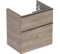 Geberit iCon mueble bajo lavabo, proyecciÃ³n corta, 59,2x61,5x41,6 cm, 502307, Color: Frente/carcasa: nogal americano/textura de madera de melamina, mango: lava/revestido de polvo mate - 502.307.JR.1