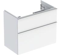 Geberit iCon mueble bajo lavabo, proyección corta, 74x61,5x41,6 cm, 502308, Color: Frontal/carcasa: blanco/lacado de alto brillo, mango: cromado brillante - 502.308.01.2
