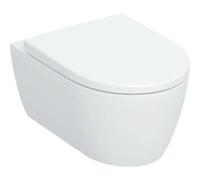 Geberit iCon Set inodoro suspendido, diseño cerámico cerrado, TurboFlush, incl. asiento de inodoro, 503.045.00.1, Color: blanco