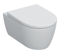 Geberit iCon set WC suspendido con asiento de WC, sin borde, descarga baja, diseño cerrado, 6l, 501664, 501.664.00.8, Color: blanco/KeraTect