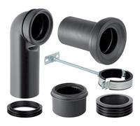 Geberit Juego de conexión Monolith para WC de pedestal, negro - CM