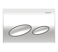 Geberit Kappa20 Placa de accionamiento para doble descarga, accionamiento desde arriba/delante para UP200, 115228211, Color: Cromado de alto brillo - CM