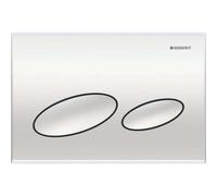 Geberit Kappa20 Placa de accionamiento para doble descarga, accionamiento desde arriba/delante para UP200, 115228461, Color: Cromo mate - CM