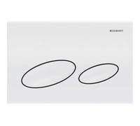 Geberit Kappa20 Placa de accionamiento para doble descarga, accionamiento desde arriba/delante para UP200, 115228111, Color: Blanco - CM