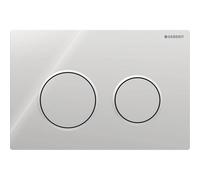 Geberit Kappa21 Placa de accionamiento para doble descarga, accionamiento desde arriba/delante, 115.240.KH.1, Color: cromado brillante / cromado mate