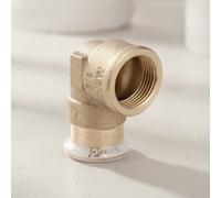 Geberit Mapress Cobre Codo de transición 90° con rosca hembra, DN 25, 63856