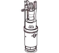 Geberit 638 Válvula de Descarga de Inodoro para Cisterna Oculta UP200 240.638.00.1, Multi-Colour