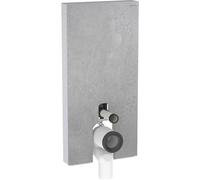 Geberit Monolith módulo sanitario para WC de pedestal, 101cm, conexión de agua lateral, con tubo de conexión P, Color: Gres con aspecto de hormigón / aluminio - 131.003.JV.5