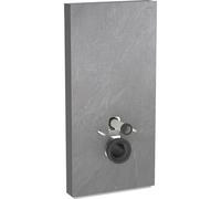 Geberit Monolith PLUS módulo sanitario para WC suspendido, 101cm, conexión de agua lateral, con tubo de conexión, Color: Gres con aspecto de pizarra / Aluminio negro cromado - 131.222.00.7