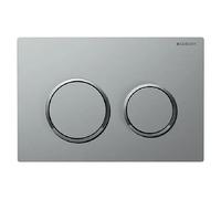 Placa de accionamiento Geberit Omega20, para enjuague de 2 volÃºmenes, Color: lacado en cromo mate, recubierto de fÃ¡cil limpieza / cromado brillante - 115.085.JQ.1