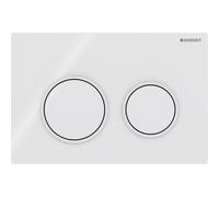 Placa de accionamiento Geberit Omega20, para enjuague de 2 volÃºmenes, Color: blanco / blanco mate - 115.085.11.1