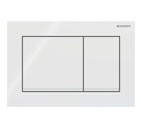Geberit Omega20 placas de accionamiento, para doble descarga, angular, 115.080.11.1, Color: blanco / blanco mate