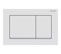 Geberit placa de accionamiento Omega30, para sistema de 2 cisternas, Color: lacado blanco mate, recubierto de fÃ¡cil limpieza / cromado de alto brillo - 115.080.JT.1