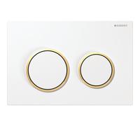 Placa Geberit Omega20 RouBlanco / Dorado | 115.085.KK.1 Blanco