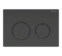 Placa de accionamiento Geberit Omega20, para enjuague de 2 volúmenes, Color: negro / negro mate - 115.085.DW.1