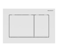 Geberit Omega20 placas de accionamiento, para doble descarga, angular, 115.080.11.1, Color: blanco / blanco mate