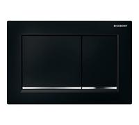 Geberit Omega20 placas de accionamiento, para doble descarga, angular, 115.080.KM.1, Color: negro / cromado brillante / negro