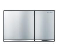 Geberit - Pulsador Geberit Omega60, Para Doble Descarga, Enrasado: Cromado Cepillado (115.081.GH.1)