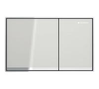 Geberit Omega60 placa de accionamiento, para doble descarga, empotrada, angular, 115.081.JL.1, Color: gris arena, espejado / cromado de alto brillo