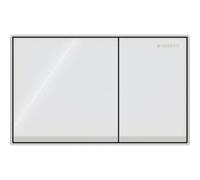 Geberit Omega60 Placa de accionamiento, para doble descarga, empotrada, angular, 115081SI1, Color: blanco, espejado / cromado de alto brillo - CM