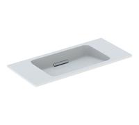 Geberit ONE - Lavabo 900x400x130 mm, sin rebosadero, sin orificio para grifo, desagüe horizontal, KeraTect, blanco 500.390.01.3