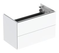 Geberit Un mueble bajo lavabo, 744x750x465mm, 2 cajones, suspendido, 500381, Color (frente/cuerpo): Laca blanca de alto brillo - 500.381.01.1