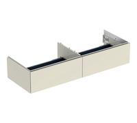 Geberit ONE mueble bajo lavabo para encimera, 2 cajones, 133.2x26.6x47cm, 505.076.00., Color: gris arena lacado alto brillo - 505.076.00.4