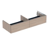 Geberit ONE mueble bajo lavabo para encimera, 2 cajones, 133.2x26.6x47cm, 505.076.00., Color: Estructura de madera de roble / melamina - 505.076.00.5