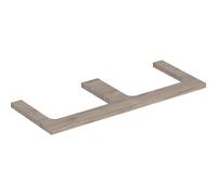 Geberit ONE placa de lavabo, doble recorte, para lavabo de encimera, 120x3x47cm, 505.345.00., Color: Estructura de madera de nogal / melamina - CM