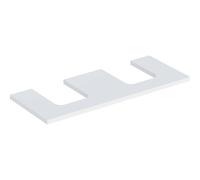 Geberit ONE placa de lavabo, doble recorte, para lavabo de encimera en forma de cuenco, 120x3x47cm, 505.335.00., Color: lacado blanco mate - 505.335.00.2