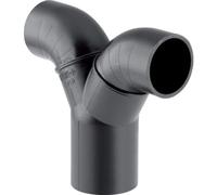 Geberit PE Codo de conexión doble 90° para manguito, DN 70 / 56, 365.472.16.1