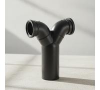 Geberit PE Codo de conexión doble 90° para WC suspendido, DN 100 / 90 / 90, 367.