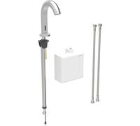 Geberit Piave mezclador de lavabo, 167mm de proyección, funcionamiento con pilas, con mezclador, con caja de funciones de montaje en superficie, 116.164.SN.1, Color: Ã?ptica Acero inoxidable/bruÃ±ido,