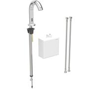 Geberit Piave mezclador de lavabo, 167mm de proyecciÃ³n, funcionamiento con pilas, con mezclador termostÃ¡tico, con caja de funciones de montaje en superficie, 116.168., Color: cromado brillante - 116.168.21.1