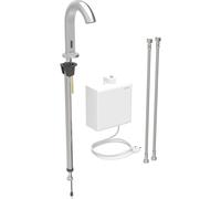 Geberit Piave mezclador de lavabo, 167mm de proyecciÃ³n, funcionamiento por red, con mezclador, con caja de funciones de montaje en superficie, 116.162., Color: Ã?ptica Acero inoxidable/bruÃÂ±ido, con revestimiento fÃÂ¡cil de limpiar - 116.162.SN.1