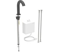 Geberit Piave mezclador de lavabo, 167mm de proyecciÃ³n, funcionamiento por red, con mezclador, con caja de funciones de montaje en superficie, 116.162., Color: revestimiento negro mate, fÃ¡cil de limpiar - 116.162.14.1