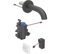 Geberit Piave mezclador de lavabo, proyecciÃ³n 170mm, con mezclador termostÃ¡tico, funcionamiento por red, para caja de funciÃ³n oculta, 116.267., Color: revestimiento negro mate, fÃ¡cil de limpiar - 116.267.14.1