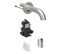 Geberit Piave mezclador de lavabo, proyección 170mm, sin mezclador, funcionamiento generador, para caja de función oculta, 116.265.SN.1, Color: Ã?ptica Acero inoxidable/bruÃ±ido, con revestimiento fÃ¡