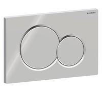 Geberit placa de accionamiento Sigma01 placa de accionamiento para 2 cisternas (Samba nuevo), 115.770.21.5, Color: Cromado de alto brillo