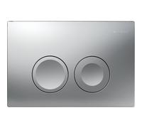 Geberit placas de accionamiento Delta25 para doble descarga, 115.125.46.5, Color: Cromo mate