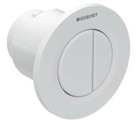 Geberit - Pulsador A Distancia Geberit Serie 01, Neumático, Para Doble Descarga, Para Cisterna Empotrada Sigma 8 Cm, Pulsador Empotrado: Blanco Alpino (116.043.11.1)