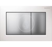 Geberit - Pulsador Geberit Omega30, Para Doble Descarga: Blanco/Cromado Mate/Cromado Mate (115.080.KL.1)