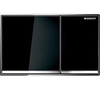 Geberit - Pulsador Geberit Omega60, Para Doble Descarga, Enrasado: Vidrio Negro (115.081.SJ.1)
