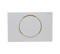 Geberit Sigma10 placas de accionamiento para fregaderos, redondas, 115758KK5, Color: blanco / chapado en oro - CM