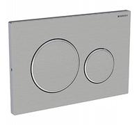 Placa de accionamiento Geberit Sigma20, para 2 cisternas, atornillable, acero inoxidable - 115.889.SN.1