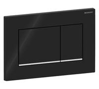 Geberit - Pulsador Geberit Sigma30, Para Doble Descarga: Negro/Cromado Brillante/Negro (115.883.KM.1)