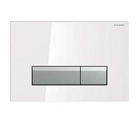 Geberit - Pulsador Geberit Sigma40, Para Doble Descarga, Con Extracción De Olores Integrada: Vidrio Blanco (115.600.SI.1)