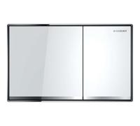 Geberit - Pulsador Geberit Sigma60, Para Doble Descarga, Enrasado: Vidrio Blanco (115.640.SI.1)